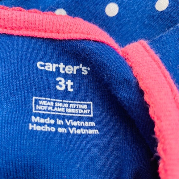 Carter's Polka Dot Unicorn Footed Pajamas - Picture 2 of 3